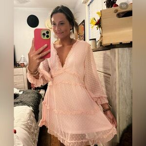 Pink polka girly dress